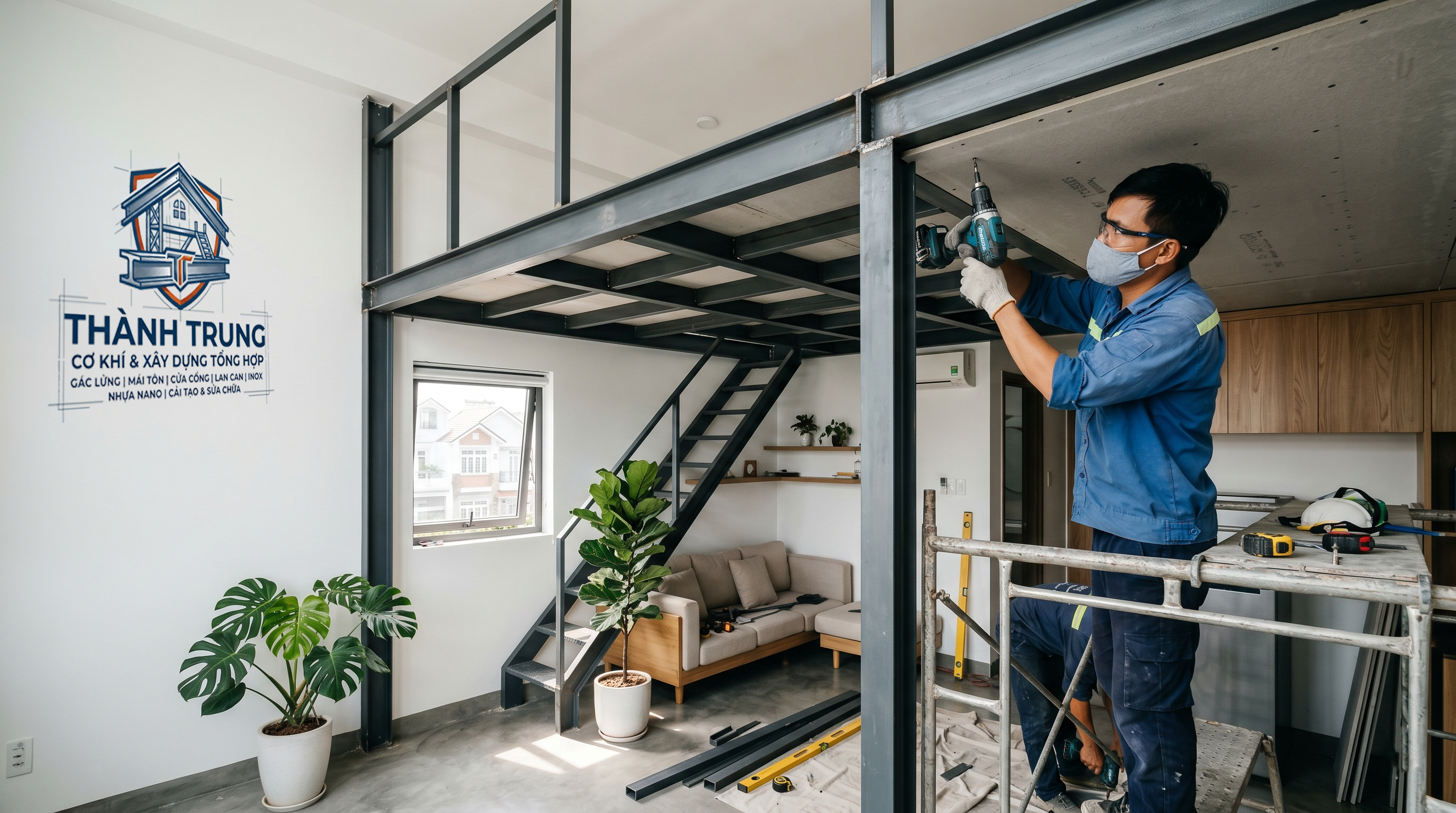 Thi Công Gác Lửng Bằng Tấm Cemboard Bền Đẹp, Chịu Lực Tốt, Tiết Kiệm Chi Phí